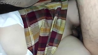 Step Uncle and teen stepniece! Secret tryst while family rests - Keep quiet, or they might catch us! Real amateur, 18-year-old student
