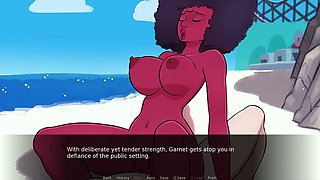 Fucking and Cumming inside Garnet at the public beach - Gem Blast part 7