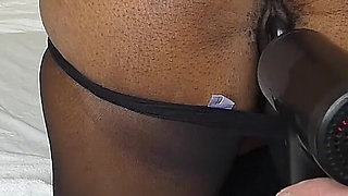 Facesitting and Peeing in Black Pantyhose, Part 1