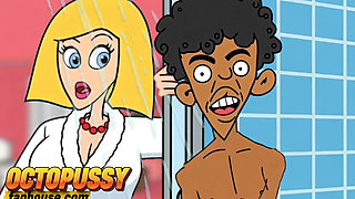 Sex-hungry Stepmom Joins Her Stepson in the Shower. Cartoon