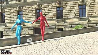 Zentai Models in the City