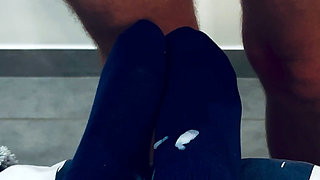 My Blue and White Layered Socks Get All the Attention