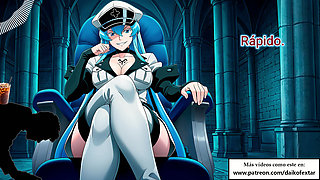 Spanish audio ANAL JOI for VERY submissive. Esdeath transforms you into a semen container.