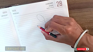 Komal was with the teacher for the exam but her mood changed.