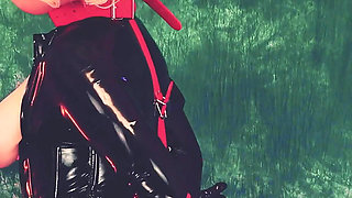 Sexy Blonde MILF in Latex Rubber Catsuit Loves to Seduce.. and Being Used for Orgasms!