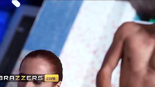 Slender doll is in this pool for the first time, and has already found the perfect stranger to fuck.