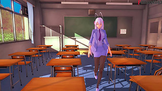 Teacher Rossweisse Sends Me to Detention to Give Me a Blowjob - Dxd Ntr Madness Series