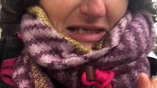 Flashing My Tit with Rock Hard Nip in Fucking Filthy Weather