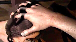 Fucking a Horny Girl in a Bondage BDSM Double Penetration