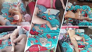 Foreplay in the bedroom with an amateur couple.