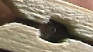 Pussy shave before solo fuck shoot