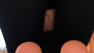 4K Yoga Sandal Tease From Hot Blonde MILF with Long Toenails & Tory Burch Sandals