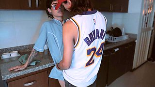 Hardcore Hentai Alina Svetlana Fucks Boss in Kitchen