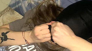 Hard in a Mask with Licking the Anus