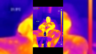 First BBC Sex Machine Fuck: Oiled up BBW Cums Hard on Your Massive Cock, 15 Min Ride and Cum Countdown, POV Thermal