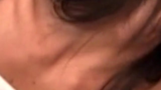 Skinny Brunette Gives Her First Gloryhole