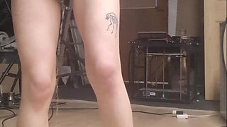 Pissing on Quilt, in Bin, in Jeans, in Panties on Floor - 3 Vids