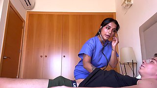 Yasmina Khan Nurse Gets Her Asshole Creampied By Her