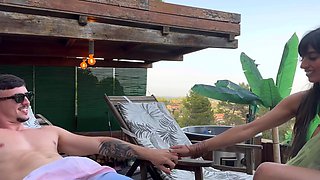 Poolside Temptation: Pakistani Beauty's Naughty Outdoor Escapade