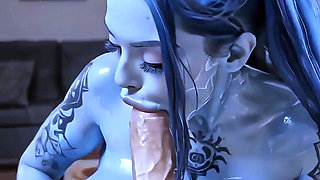 Neon Dreams - Blue Cock Thirsty Monster