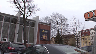 Pretty German babe takes dick in both holes before a facial