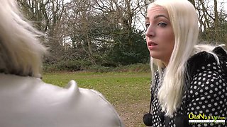 A Hot Lesbian Adventure Outside Begins!