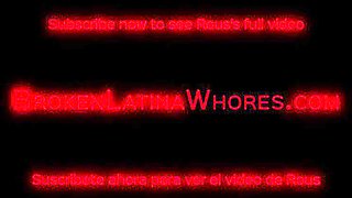 Slim Redhead Latina Rous Tied Up and Roughly Used in BDSM Threesome