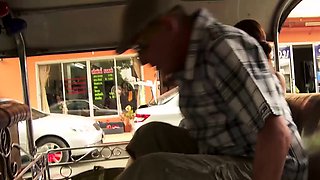 Thai teen picked up for rough threesome