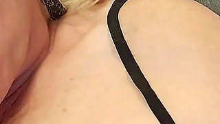 Busty Blonde MILF Fingers and Toys Her Wet Pussy to Orgasm