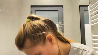 Public Blowjob with a Lot of Saliva