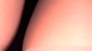 Cute Blond Transsexual With Stockings Jerking Off