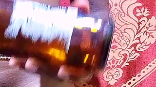 Teen Solo Female Masturbation, Missed Dicksex Fuck and Decided to Fuck My Wet Tight Pussy with Bottle Till I Got Cum