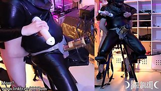 Bound BDSM Slave SalemSam Milked Hard by Fucking Machine - Extreme Femdom Humiliation