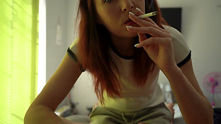 Smoking While Sucking Dick - Cum Swallow