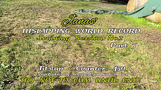 Titslapping World Record Trainig 2 - 3 of 18 - 4230 Slaps
