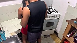 Hardcore Kitchen Fuck With Neighbor - Rough Sex & Moaning in Spanish