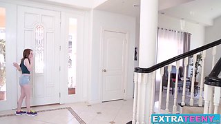 Small brunette teen Brooke Haze gets filled by monster cock