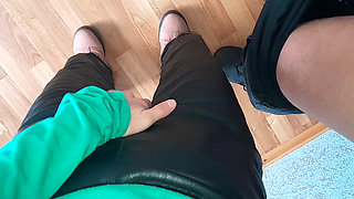 Three female students gathered together in an empty lecture hall during a break to have sex