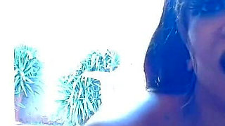 Ebony Outdoor Striptease