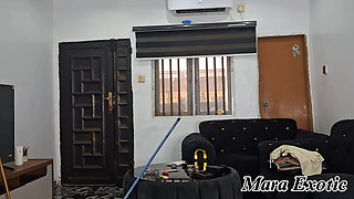 Fat Ass Ebony MILF Naked House Cleaning.