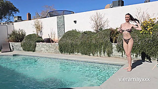 Sunshine Outdoor Striptease with JOI