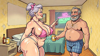 Old Couples in Motel Room Animations
