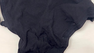 Cumming on her wet panties