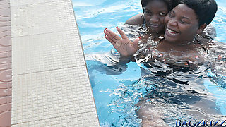 Unique Underwater Shots of Two Black Lesbians