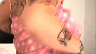 European amateur redhead masturbates on webcam