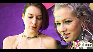 Double Metal Dildo Lesbian Fun with Anuskatzz