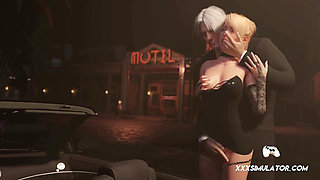 Big Cock Slams Lunafreya in the Backseat