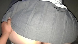 A QUIET AND STEEP SCHOOLGIRL BECAUSE HER PARENTS ARE IN THE OTHER ROOM