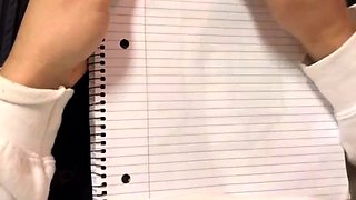 Gloryhole fuck session with creampie finish for nerdy teen