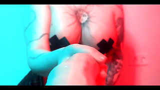 I Suck Cock Deep and Masturbate It with My Big Boobs and Sex Machine Fucks My Tight Holes